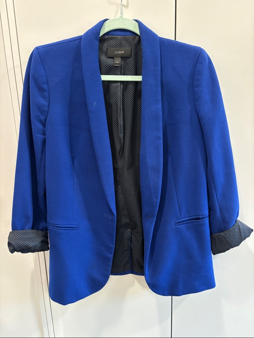 J. Crew Royal Blue Open-Front Blazer